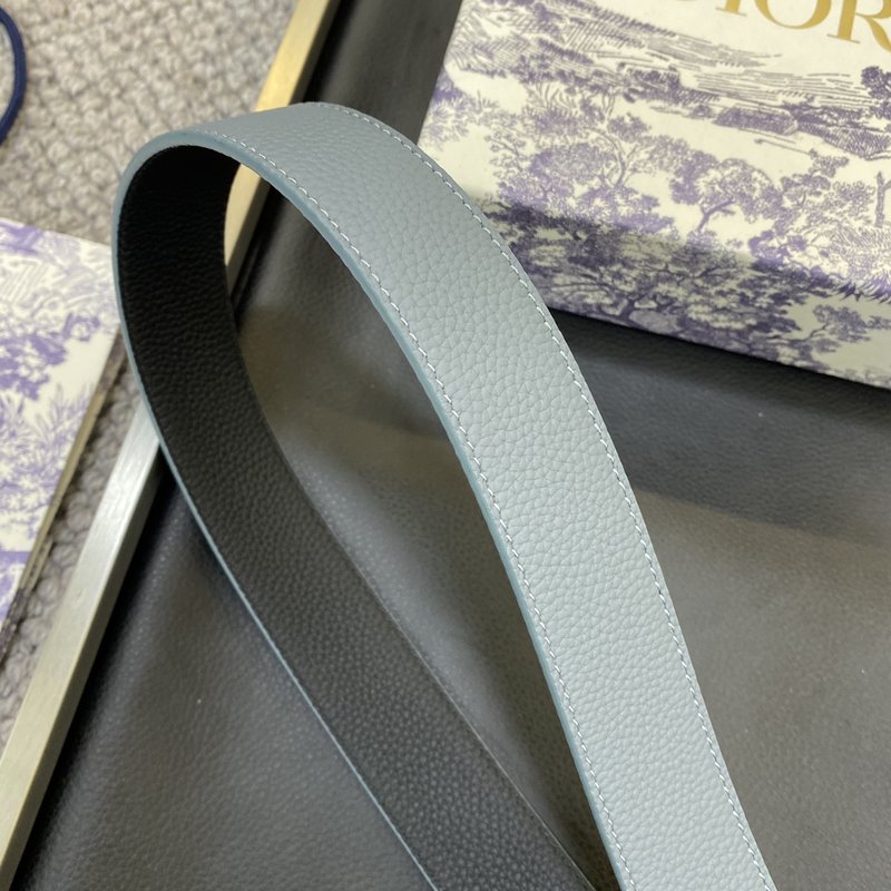 디올 Dior 클래식 레터 캔버스 가죽 벨트 3.5CM 001-219686