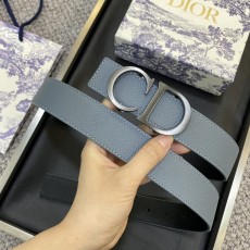 디올 Dior 클래식 레터 캔버스 가죽 벨트 3.5CM 001-219686