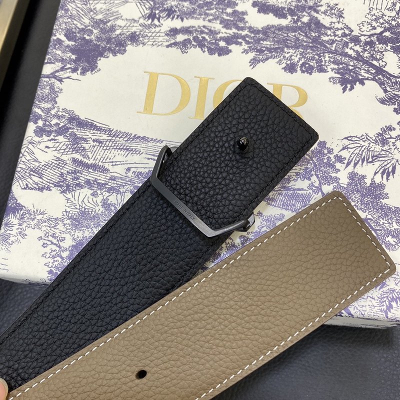 디올 DIOR 클래식 레터 캔버스 가죽 벨트 001-219687