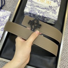 디올 DIOR 클래식 레터 캔버스 가죽 벨트 001-219687