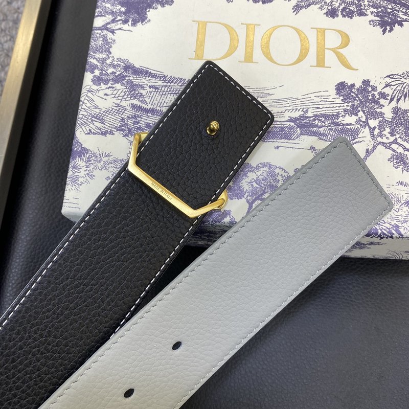 디올 DIOR 클래식 레터 캔버스 가죽 벨트 001-219688