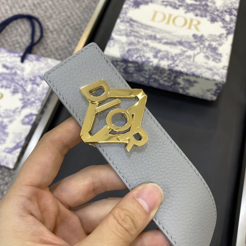 디올 DIOR 클래식 레터 캔버스 가죽 벨트 001-219688