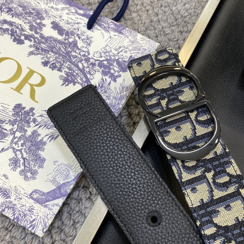 디올 Dior 클래식 CD 버클 소 가죽 벨트 3.8C 001-219689
