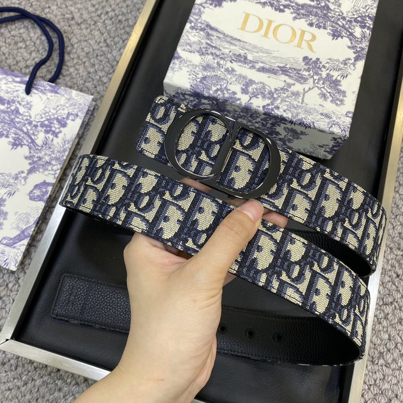 디올 Dior 클래식 CD 버클 소 가죽 벨트 3.8C 001-219689