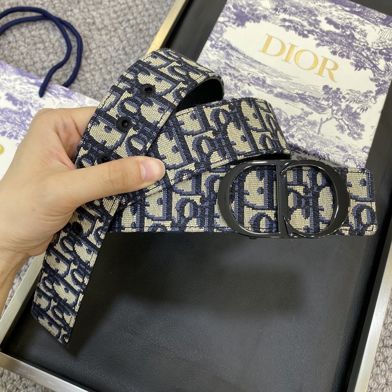 디올 Dior 클래식 CD 버클 소 가죽 벨트 3.8C 001-219689