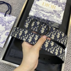 디올 Dior 클래식 CD 버클 소 가죽 벨트 3.8C 001-219689