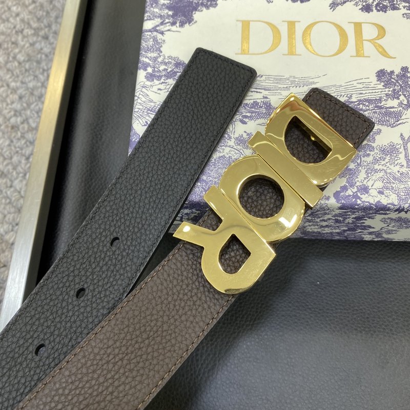 디올 DIOR 클래식 로고 버클 소가죽 벨트 001-219694