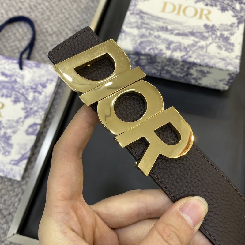 디올 DIOR 클래식 로고 버클 소가죽 벨트 001-219694