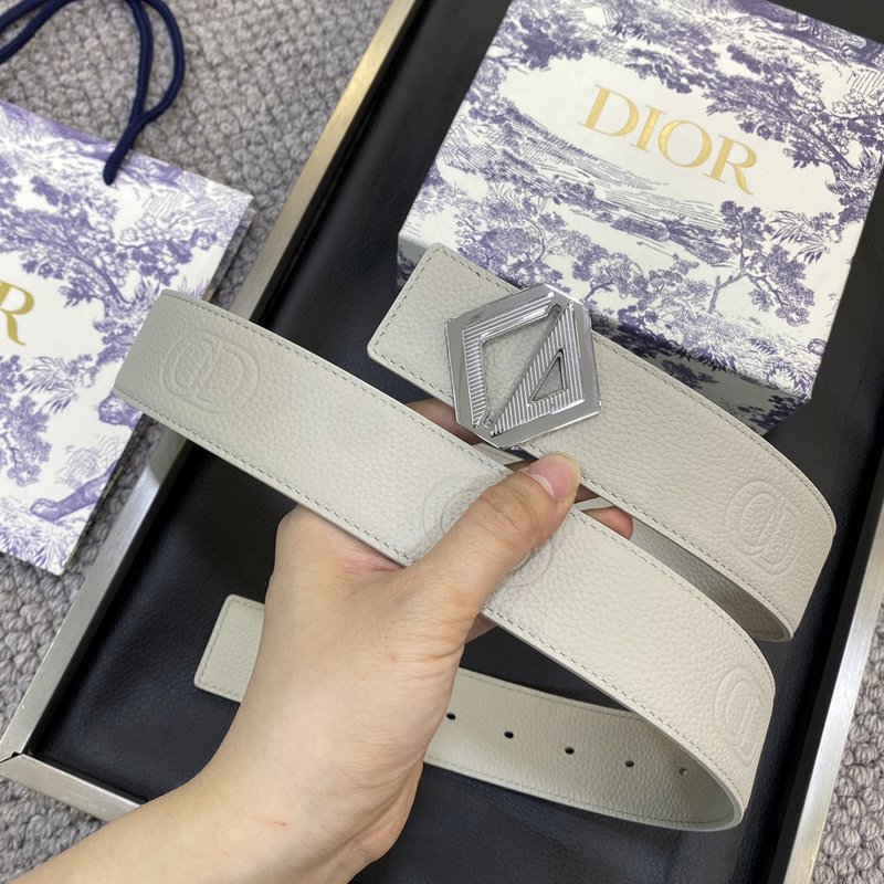 디올 DIOR 클래식 로고 캔버스 와이드 벨트 001-219696