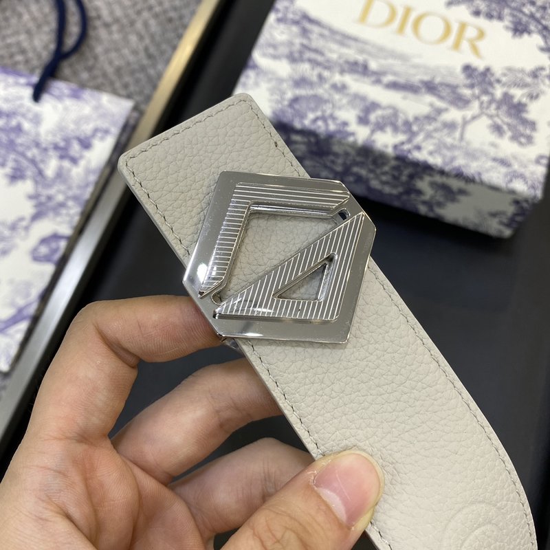 디올 DIOR 클래식 로고 캔버스 와이드 벨트 001-219696