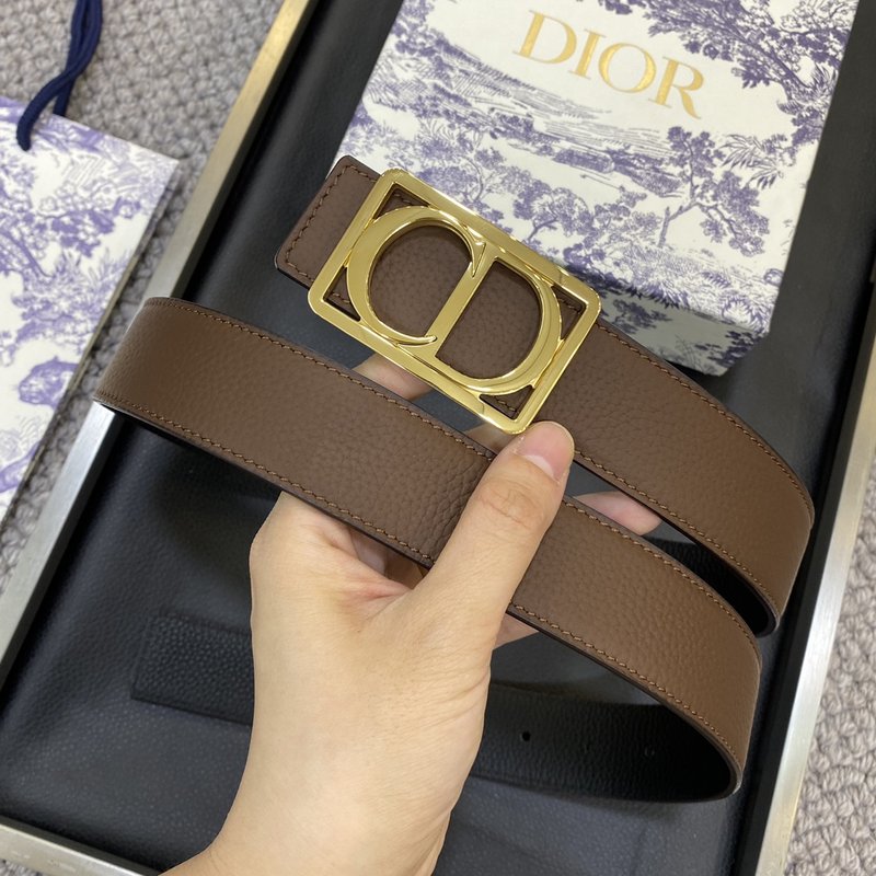 디올 DIOR 클래식 CD 버클 소 가죽 벨트 001-219709