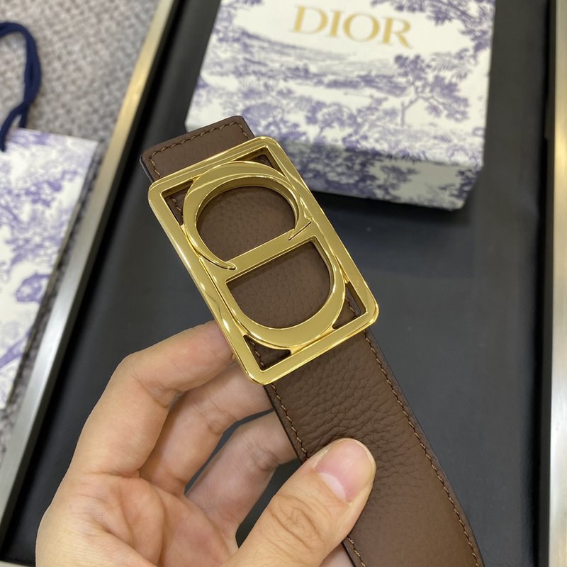디올 DIOR 클래식 CD 버클 소 가죽 벨트 001-219709