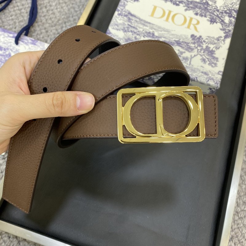 디올 DIOR 클래식 CD 버클 소 가죽 벨트 001-219709