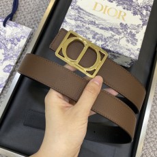 디올 DIOR 클래식 CD 버클 소 가죽 벨트 001-219709