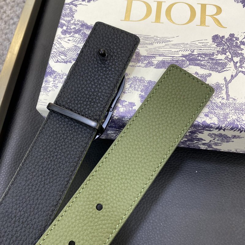 디올 DIOR 클래식 레터 패턴 와이드 가죽 벨트 001-219710