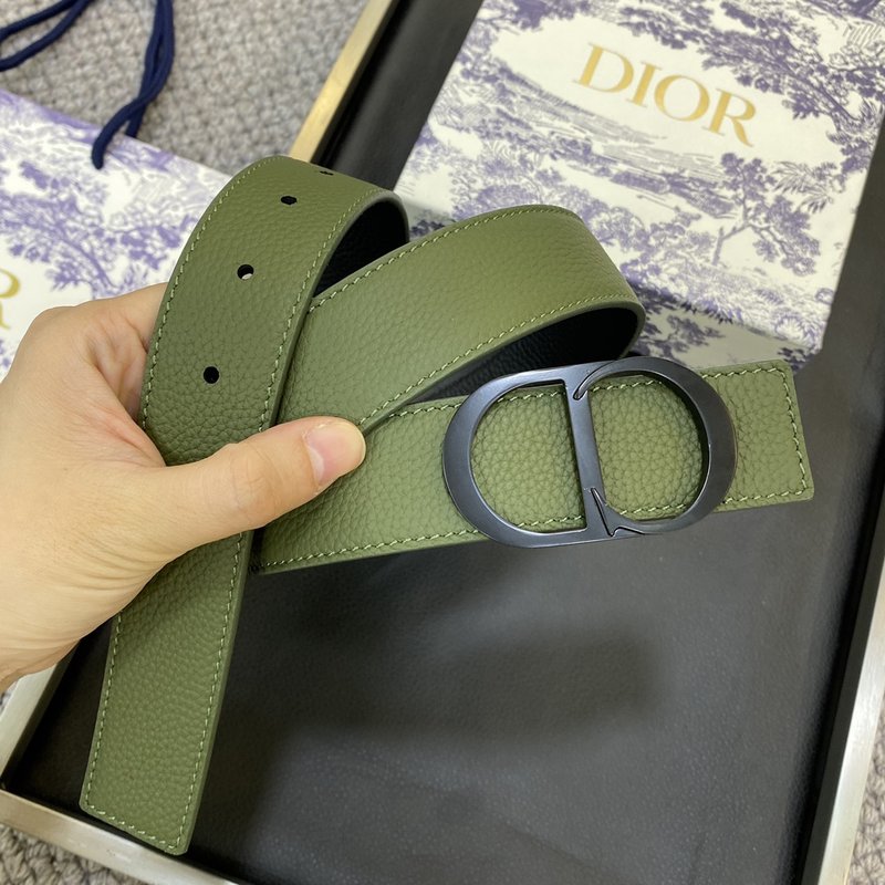 디올 DIOR 클래식 레터 패턴 와이드 가죽 벨트 001-219710