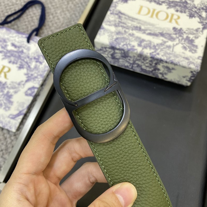 디올 DIOR 클래식 레터 패턴 와이드 가죽 벨트 001-219710