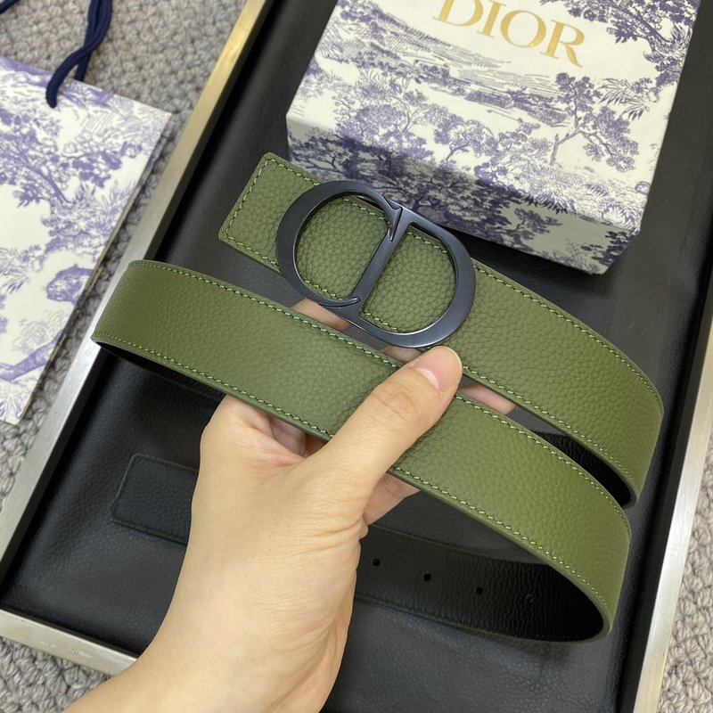 디올 DIOR 클래식 레터 패턴 와이드 가죽 벨트 001-219710