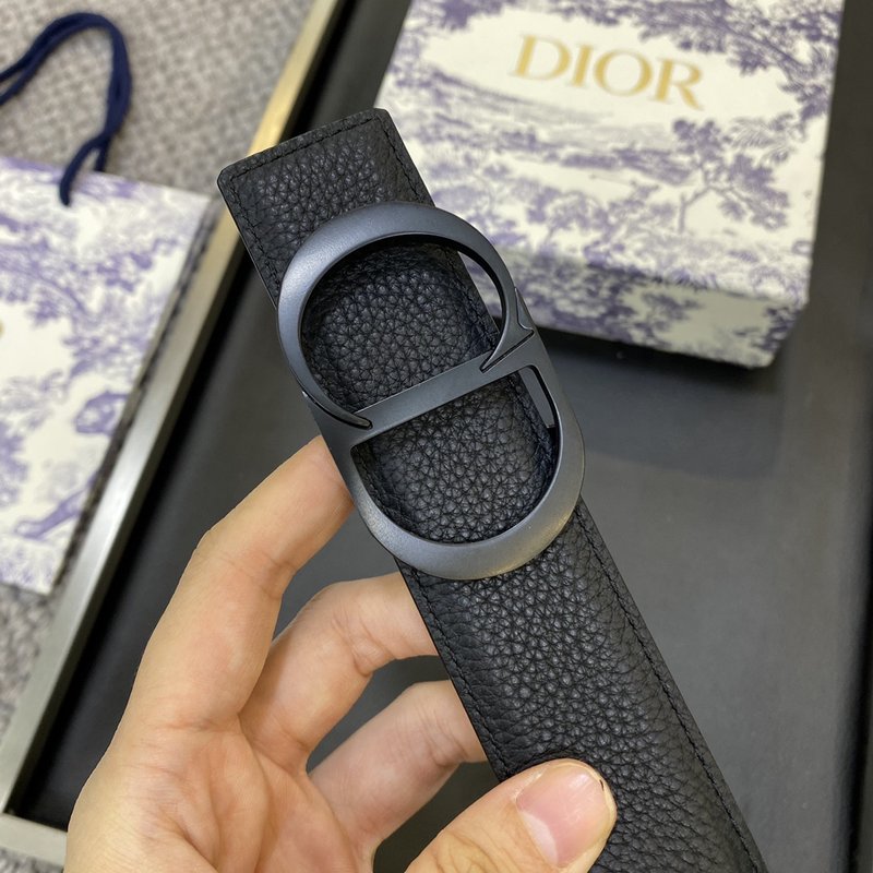 디올 Dior 클래식 레터 캔버스 가죽 벨트 스틸 하드 001-219712