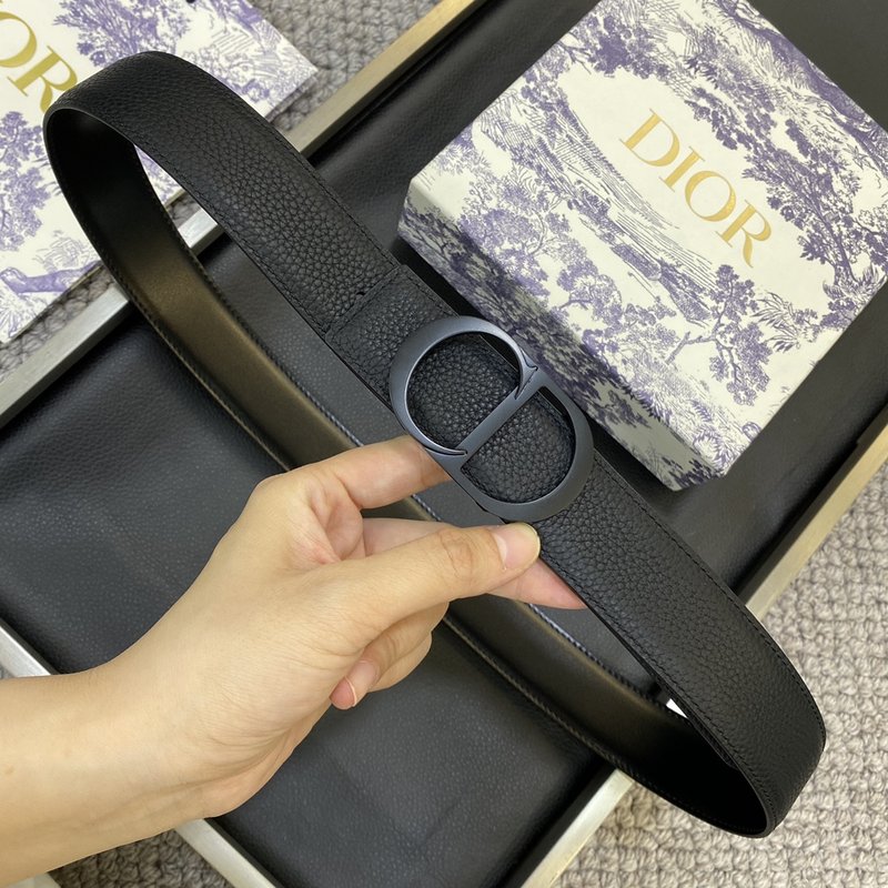 디올 Dior 클래식 레터 캔버스 가죽 벨트 스틸 하드 001-219712