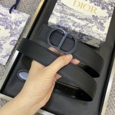 디올 Dior 클래식 레터 캔버스 가죽 벨트 스틸 하드 001-219712