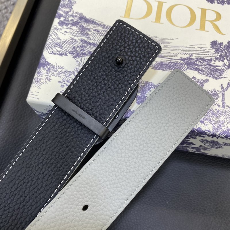 디올 DIOR 클래식 레터 캔버스 가죽 벨트 001-219717