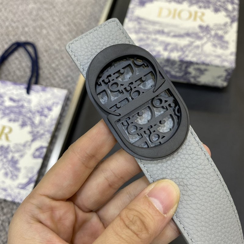디올 DIOR 클래식 레터 캔버스 가죽 벨트 001-219717