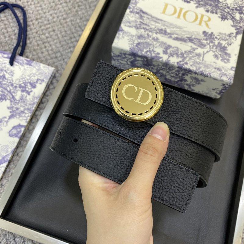 디올 DIOR 클래식 CD 버클 소가죽 벨트 001-219719