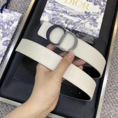 디올 DIOR 클래식 레터 캔버스 가죽 벨트 001-219721