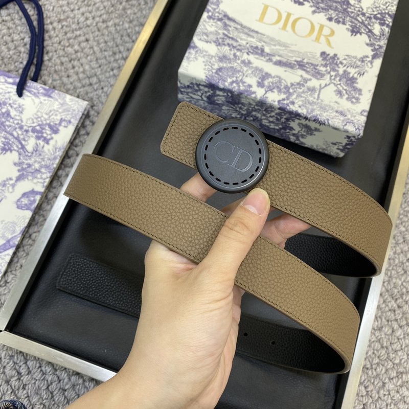 디올 DIOR 클래식 레터 캔버스 가죽 벨트 001-219723