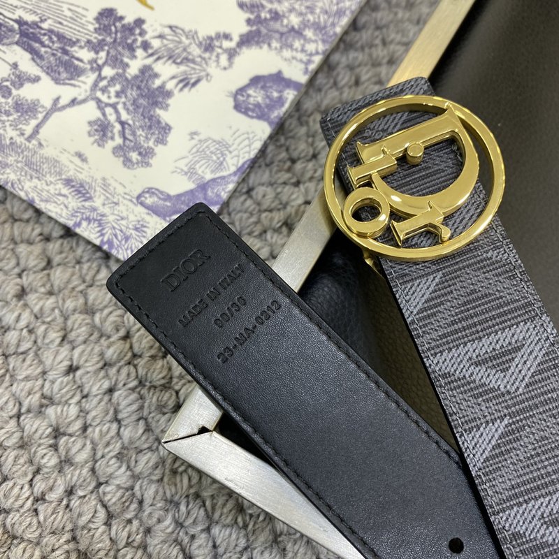 디올 DIOR 클래식 CD 버클 소 가죽 벨트 001-219725