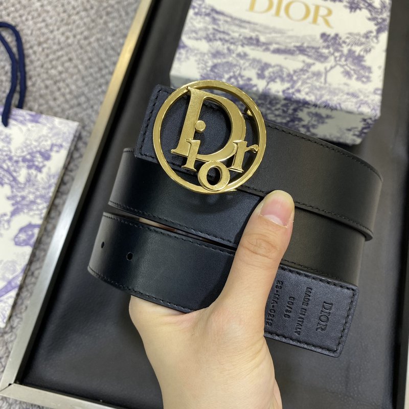 디올 DIOR 클래식 CD 버클 소 가죽 벨트 001-219725