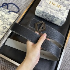 디올 DIOR 클래식 레터 캔버스 가죽 벨트 001-219731