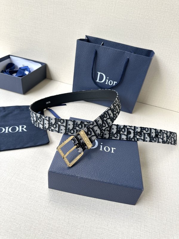 Dior 스무스 칼프스킨 벨트 3.5cm 폭 001-219743