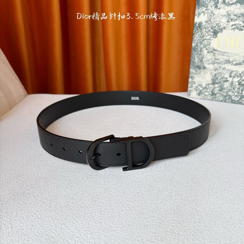 디올 몽테뉴 블랙 가죽 벨트 001-219747