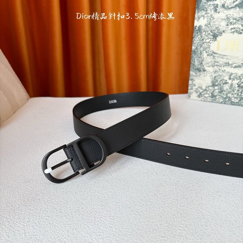 디올 몽테뉴 블랙 가죽 벨트 001-219747
