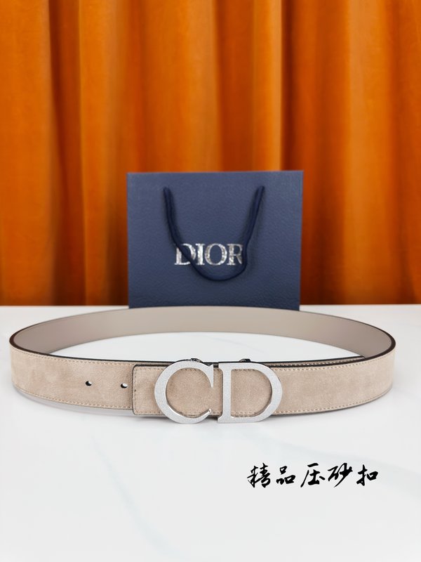 DIOR 디올 스테인리스 버클 벨트 3.5cm 폭 001-219753