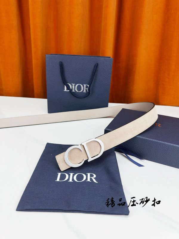 DIOR 디올 스테인리스 버클 벨트 3.5cm 폭 001-219753
