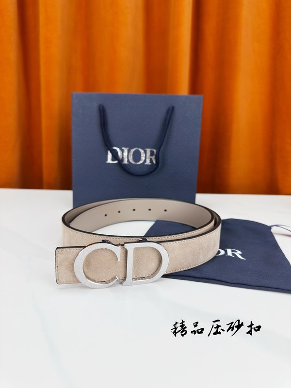 DIOR 디올 스테인리스 버클 벨트 3.5cm 폭 001-219753