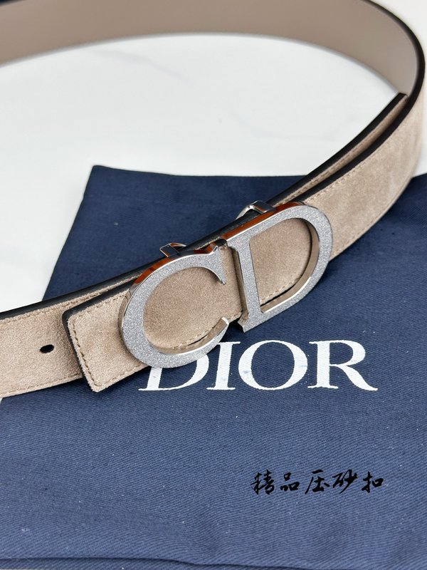 DIOR 디올 스테인리스 버클 벨트 3.5cm 폭 001-219753