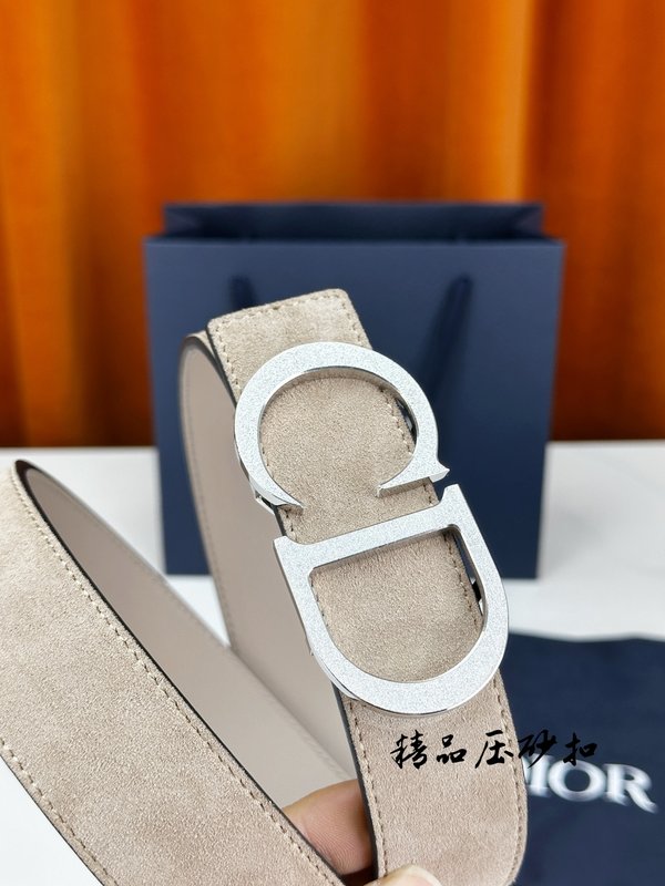 DIOR 디올 스테인리스 버클 벨트 3.5cm 폭 001-219753