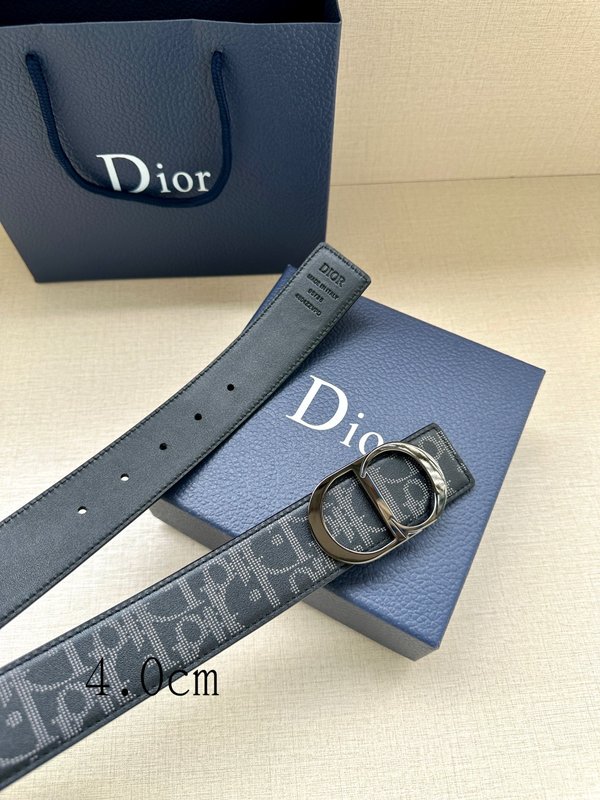 디올 양면 프린트 송아지 가죽 벨트 40mm 001-219761