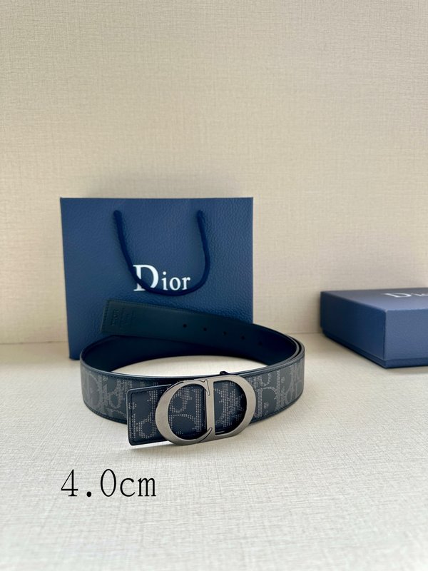 디올 양면 프린트 송아지 가죽 벨트 40mm 001-219761