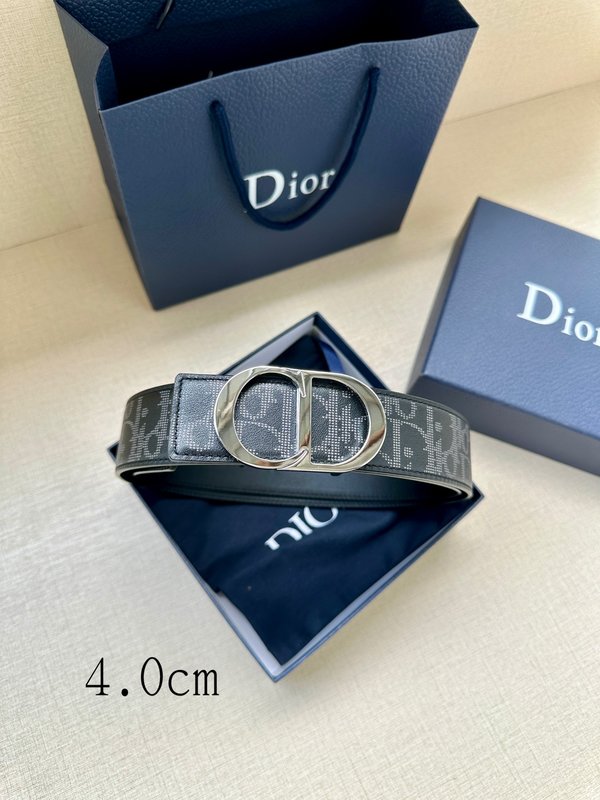디올르 양면 프린트 송아지 가죽 벨트 40mm 001-219762
