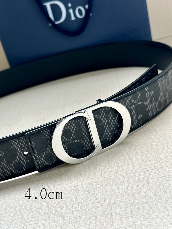디올르 양면 프린트 송아지 가죽 벨트 40mm 001-219762