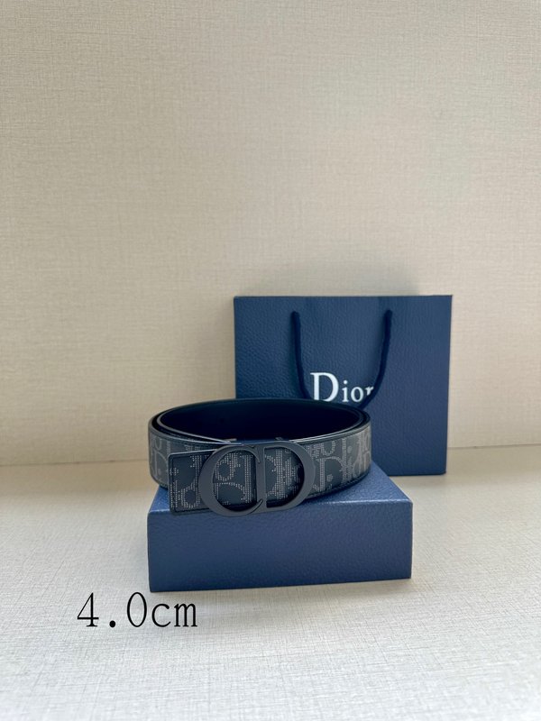 디올르 양면 프린트 소 가죽 벨트 40mm 001-219764
