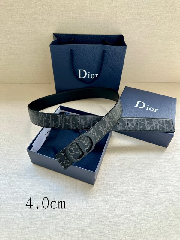 디올르 양면 프린트 소 가죽 벨트 40mm 001-219764