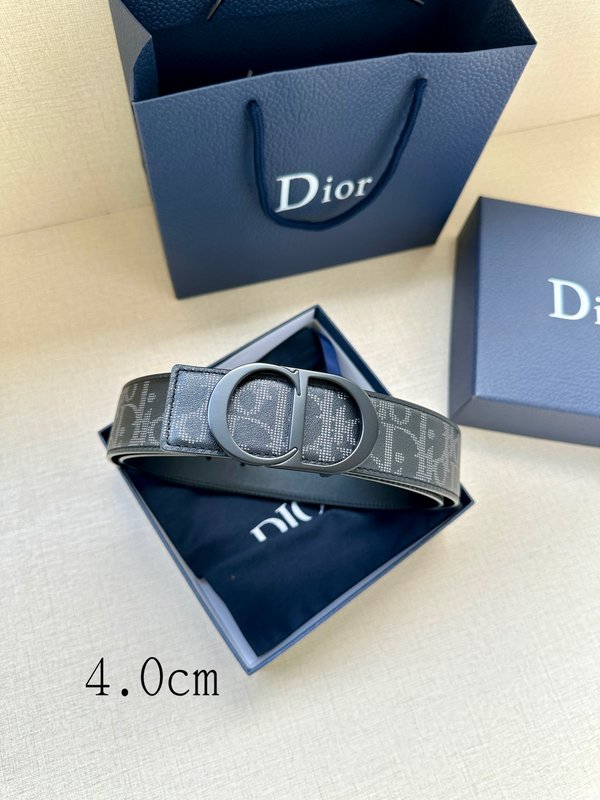 디올르 양면 프린트 소 가죽 벨트 40mm 001-219764