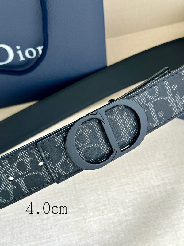 디올르 양면 프린트 소 가죽 벨트 40mm 001-219764