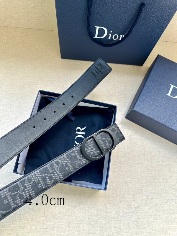 디올르 양면 프린트 소 가죽 벨트 40mm 001-219764